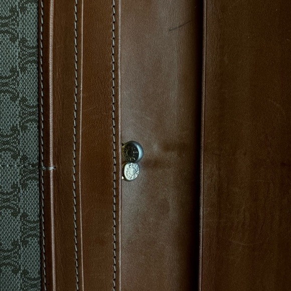 Authentic Celine Brown/Beige Macadam Gamaguchi PVC Leather Wallet - Picture 15 of 15